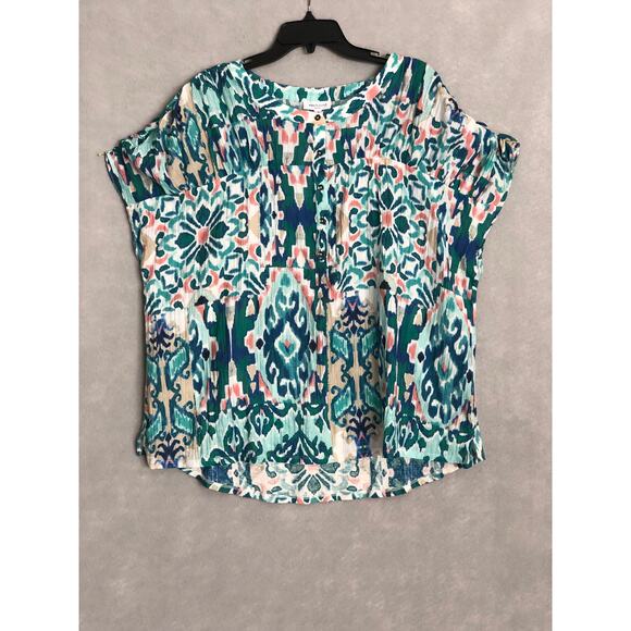 Westbound Woman 2X Cap Sleeve Pop-Over Top NEW - Picture 1 of 7